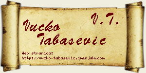 Vučko Tabašević vizit kartica